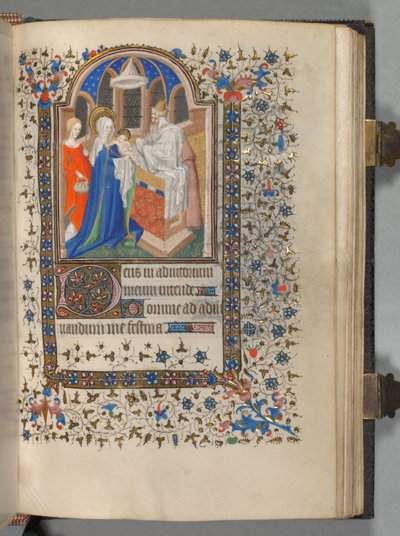 Getijdenboek Gebruik van Parijs: Fol. 72r, Presentatie in de tempel door The Bedford Master
