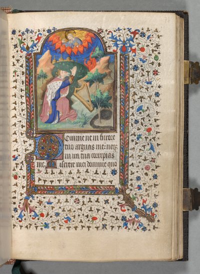 Getijdenboek Gebruik van Parijs: Fol. 77r, David, ca. 1420 door The Bedford Master