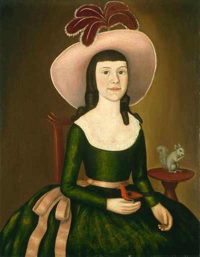 Miss Denison van Stonington, Connecticut (mogelijk Matilda Denison) door The Denison Limner