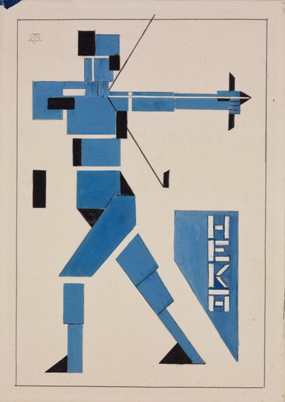 Ontwerp voor poster door Theo van Doesburg