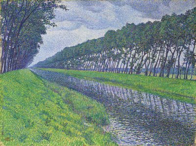 Kanaal in Vlaanderen door Théo van Rysselberghe