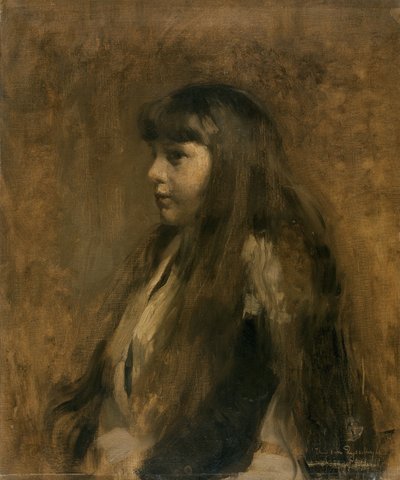 Portret van een meisje door Théo van Rysselberghe