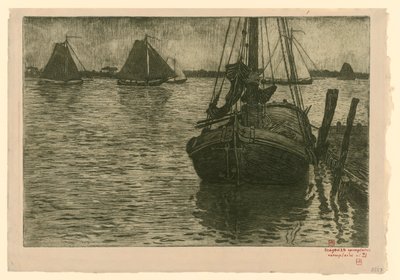 Terugkeer van de boten door Théo van Rysselberghe