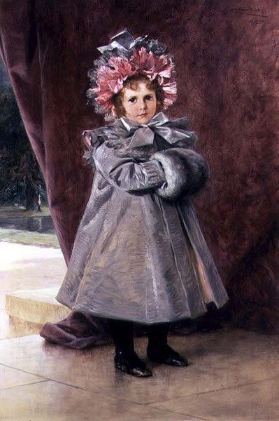 La Promenade: Portret van Miss Eliza Conkling uit New York door Theobald Chartran
