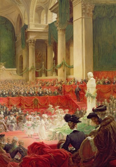 De ceremonie in het Pantheon ter viering van de honderdste geboortedag van Victor Hugo (1802-85) 26 februari 1902 door Theobald Chartran