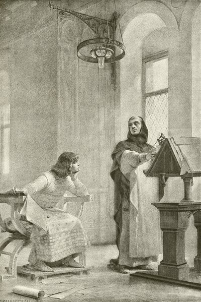 De opvoeding van Lodewijk IX door Theobald Chartran