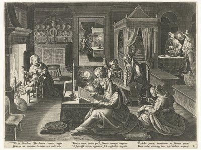 Cornelia, de deugdzame moeder van de Gracchi door Theodoor Galle