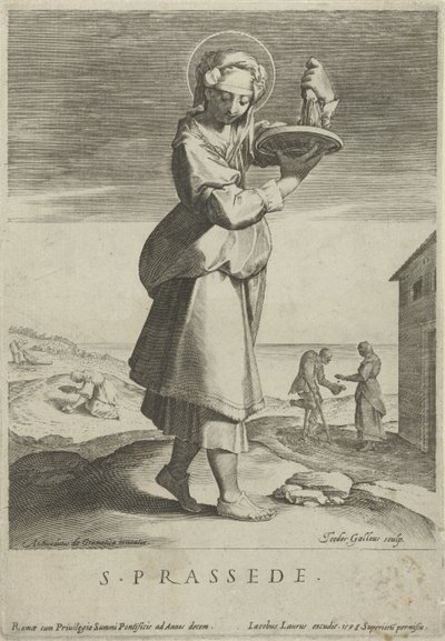 Heilige Praxedis door Theodoor Galle