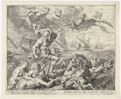 De tocht van Barcelona naar Genua; intocht van Ferdinand te Antwerpen in 1635 (nr. 7) door Theodoor van Thulden