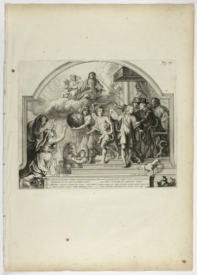 Filips IV benoemt prins Ferdinand tot gouverneur van de Nederlanden, plaat 25 uit Casperius Gevartius, Pompa Introitus Honori Serenissimi Principis Ferdinandi (Triomfantelijke Intocht van de Zeer Serene en Eerbare Kardinaal-Infant Ferdinand) door Theodoor van Thulden