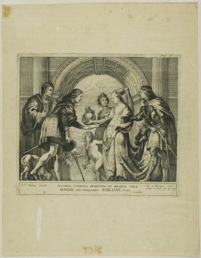 Het huwelijk van Maximiliaan van Oostenrijk met Maria van Bourgondië door Theodoor van Thulden