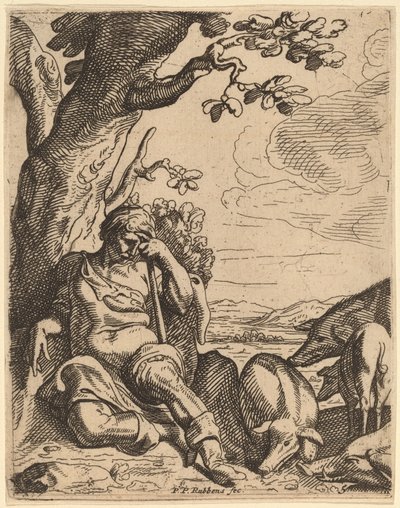 De Verloren Zoon tussen de Varkens door Theodoor van Thulden after Sir Peter Paul Rubens