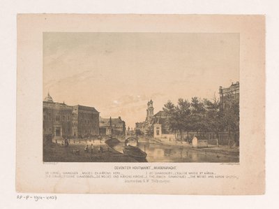 Deventer Houtmarkt en Muidergracht in Amsterdam door Theodor Brüggemann