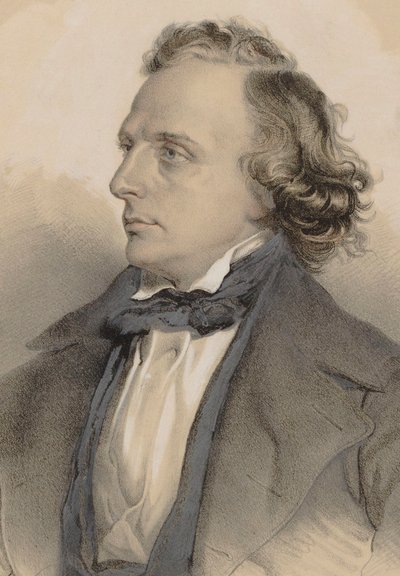 Portret van de pianist en componist Henry Litolff 1818-1891, 1849 door Theodor Brüggemann