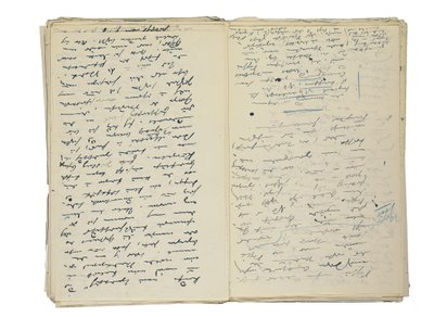 Autograaf manuscriptontwerpen voor artikelen over het leven en de samenleving in Berlijn, samen met een fragment van een ontwerp voor een roman, ca. 1878-94 door Theodor Fontane