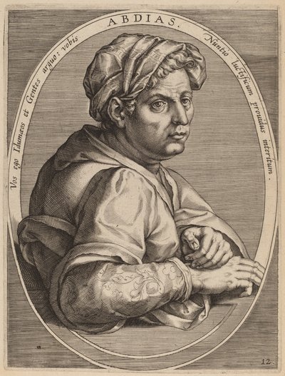 Abdias door Theodor Galle after Jan van der Straet