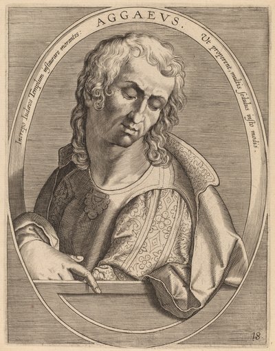 Aggaeus door Theodor Galle after Jan van der Straet