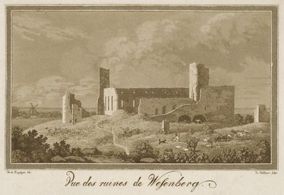 Uitzicht op de Ruïnes van Rakvere Kasteel door Theodor Gehlhaar
