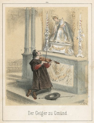De violist van Gmund door Theodor Hosemann