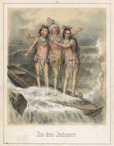 De drie indianen door Theodor Hosemann