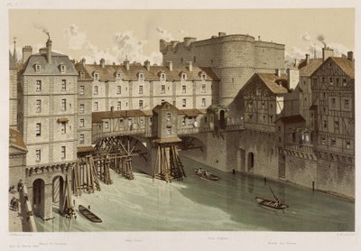 Le petit Chatelet en de kleine brug door Theodor Josef Hubert Hoffbauer