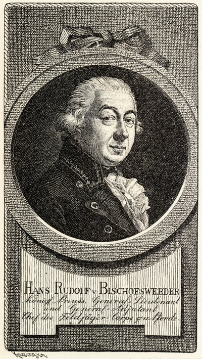 Johann Hans Rudolf von Bischoffwerder 1741-1803. door Theodor Knesing