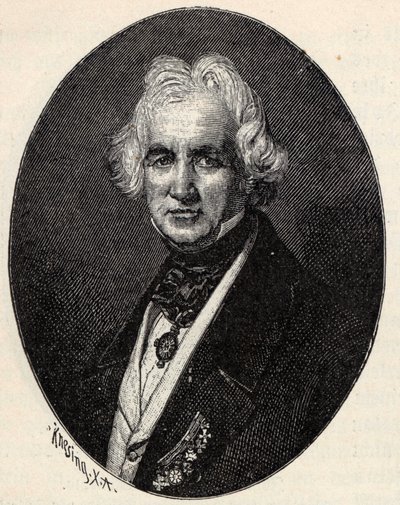 Portret van de beeldhouwer Christian Daniel Rauch 1777-1857 door Theodor Knesing