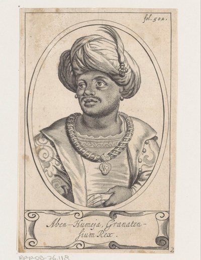 Portret van Aben Humeya, koning van Granada door Theodor Matham