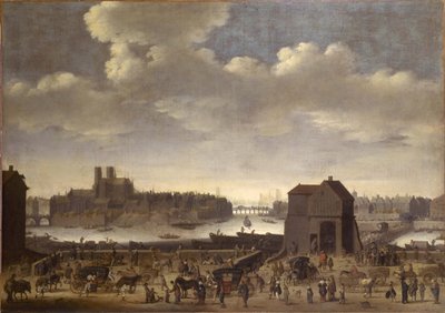 De Quai en de Pont de la Tournelle, ca. 1646 door Theodor Matham