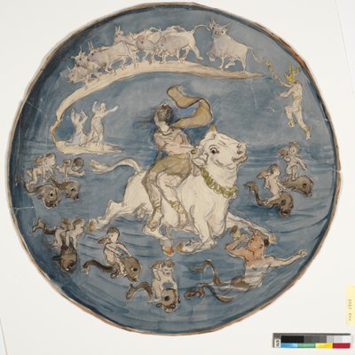 De ontvoering van Europa (schets voor schaal) door Theodor Philipsen
