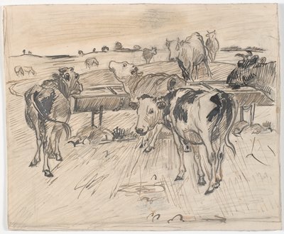 Kalveren bij de bron van Gammelgård door Theodor Philipsen