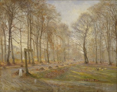 Late herfstdag in het Jægersborg Deer Park, ten noorden van Kopenhagen, 1886 door Theodor Philipsen