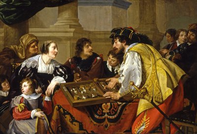 De backgammonspelers, 1634 door Theodor Rombouts