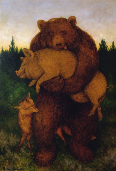 Vlees, zei de beer door Theodor Kittelsen