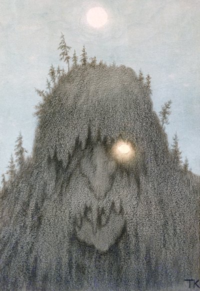 Bos trol door Theodor Kittelsen