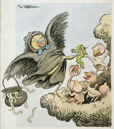 Hier is het eten kinderen door Theodor Kittelsen