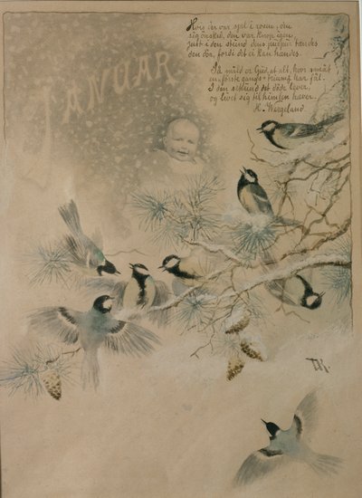 Januari door Theodor Kittelsen