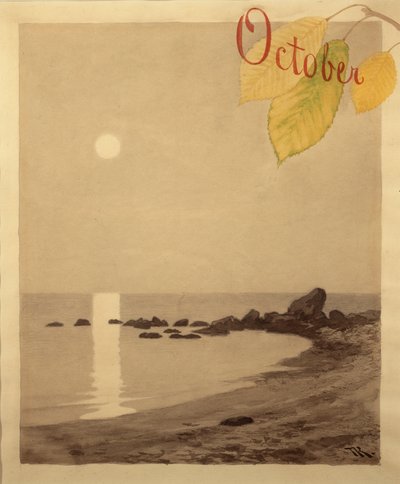 Oktober door Theodor Kittelsen