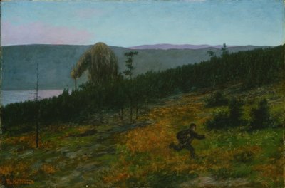 De asjongen en de trol door Theodor Kittelsen