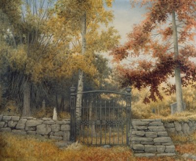 Het kerkhof bij Bråtebakken door Theodor Kittelsen