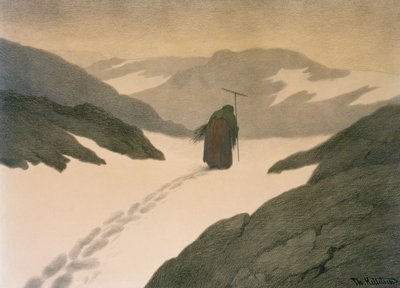 De plaag op de berg door Theodor Kittelsen