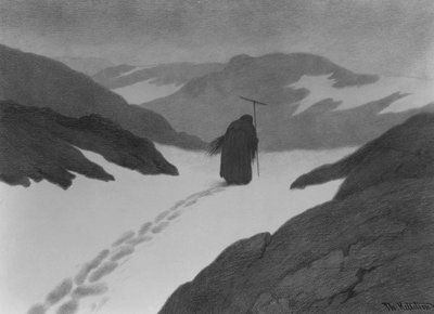 De plaag op de berg door Theodor Kittelsen