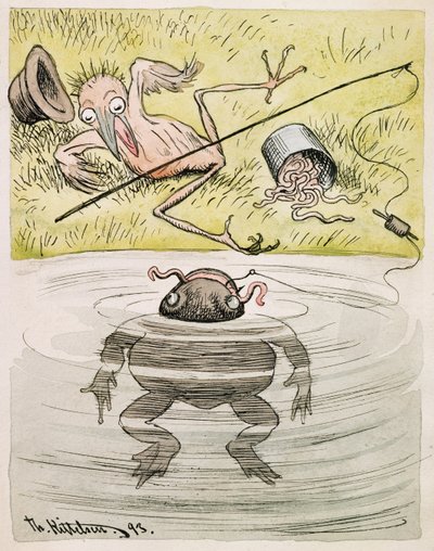 De hemel zal mijn getuige zijn dat ik niet wist dat jij degene was die mijn haak beet door Theodor Kittelsen