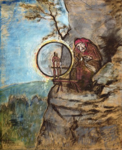 De heks die sokken spon voor oude Erik door Theodor Kittelsen