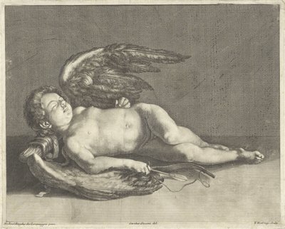 Slapende Amor door Theodor Vercruys