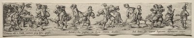 Dans van boeren door Theodor de Bry