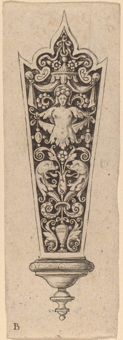 Ornament voor Mesheft door Theodor de Bry
