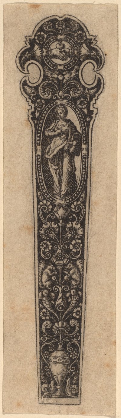 Ornament voor Mesheft door Theodor de Bry