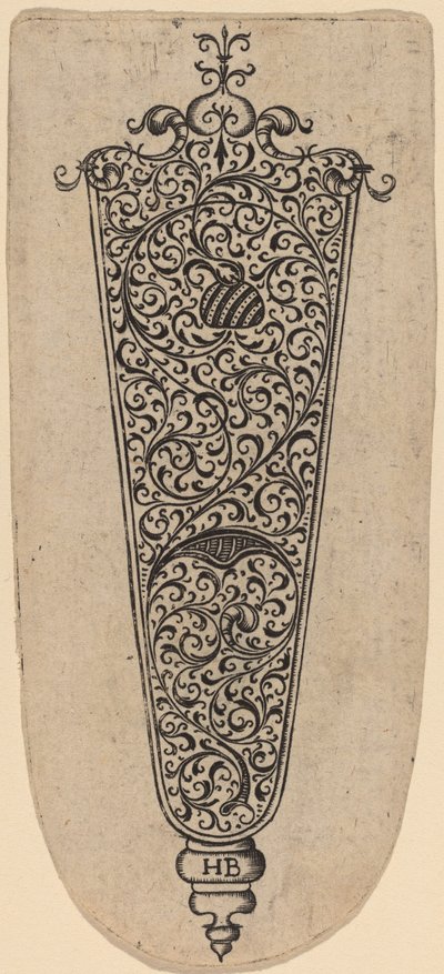 Ornament voor Mesheft door Theodor de Bry