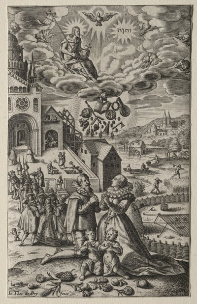 Gebed door Theodor de Bry